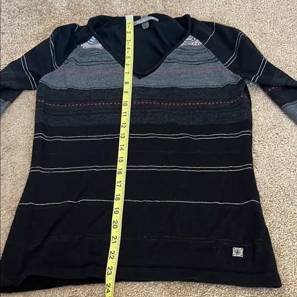 Smartwool Black and Gray Fitted Long Sleeve Tee - Picture 7 of 8
